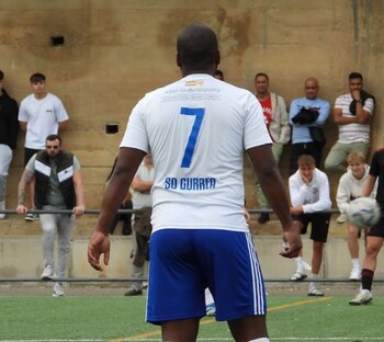 Jhonnier Montaño juega en el SD Gurrea de la liga regional de Aragón.