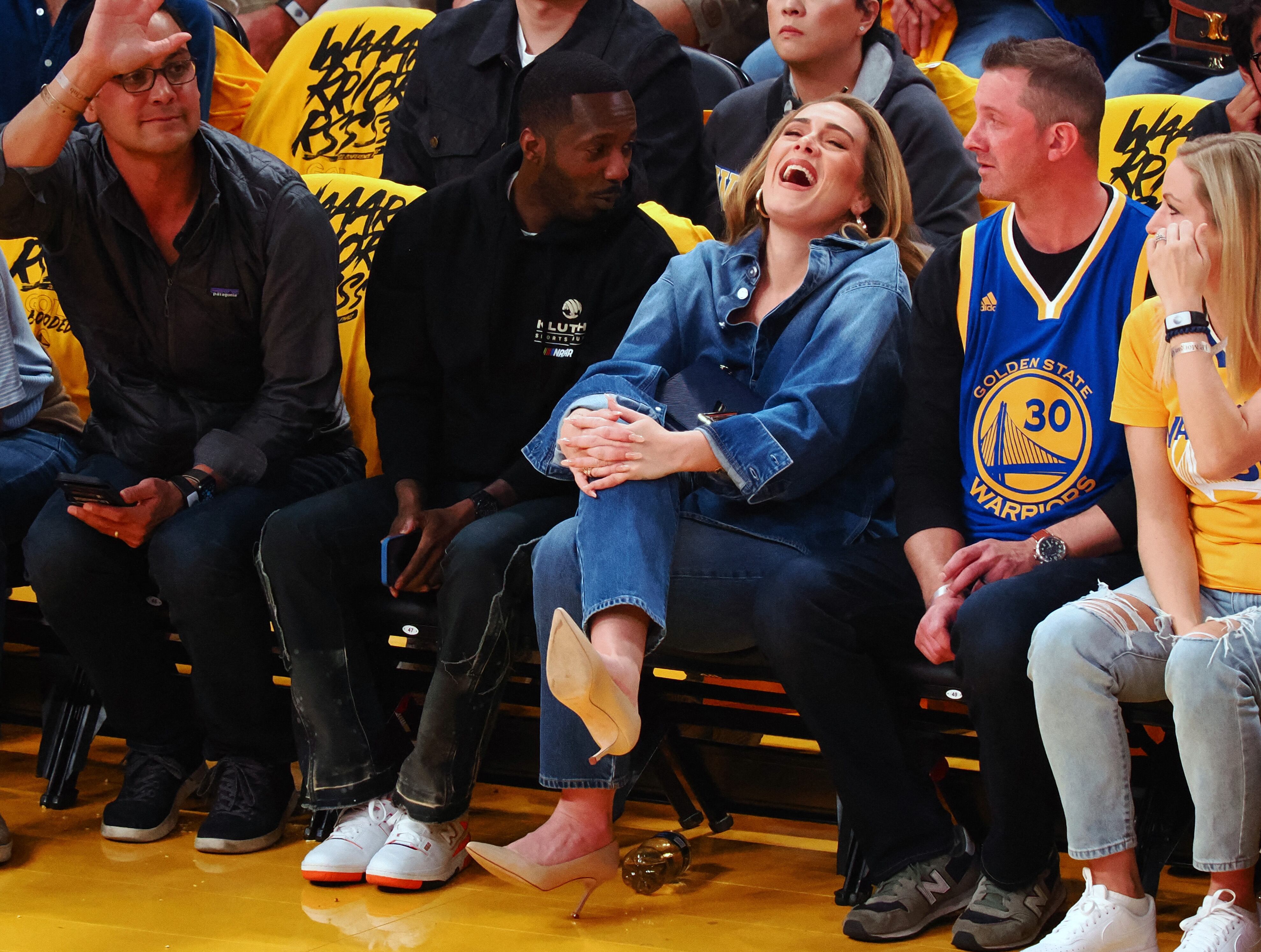 Adele y Rich Paul en 2022 (Kelley L Cox-USA TODAY Sports)