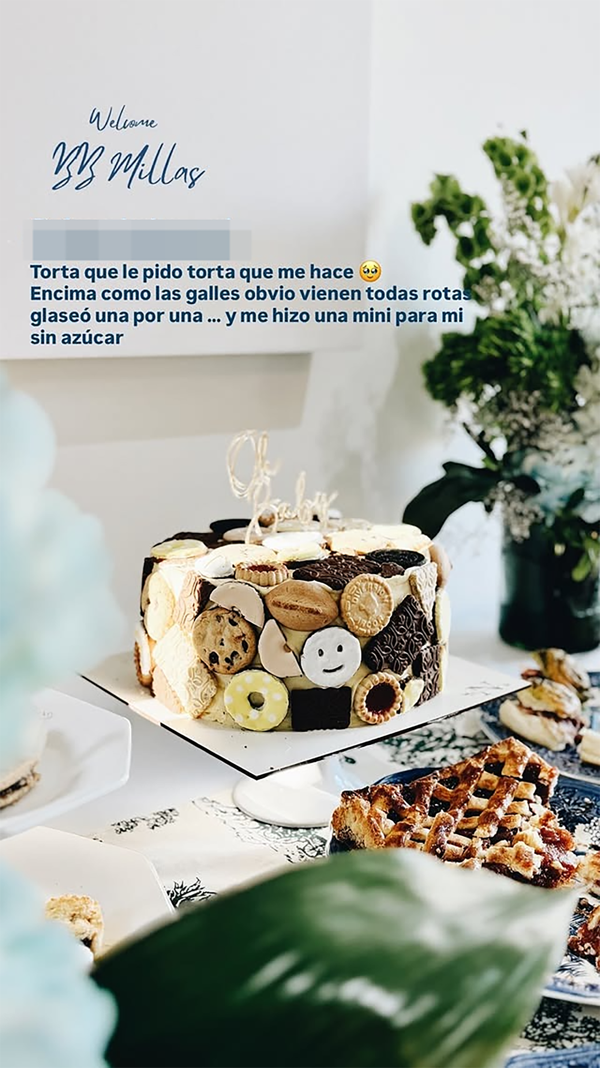 La torta decorada con galletitas fue una de las protagonistas de la mesa