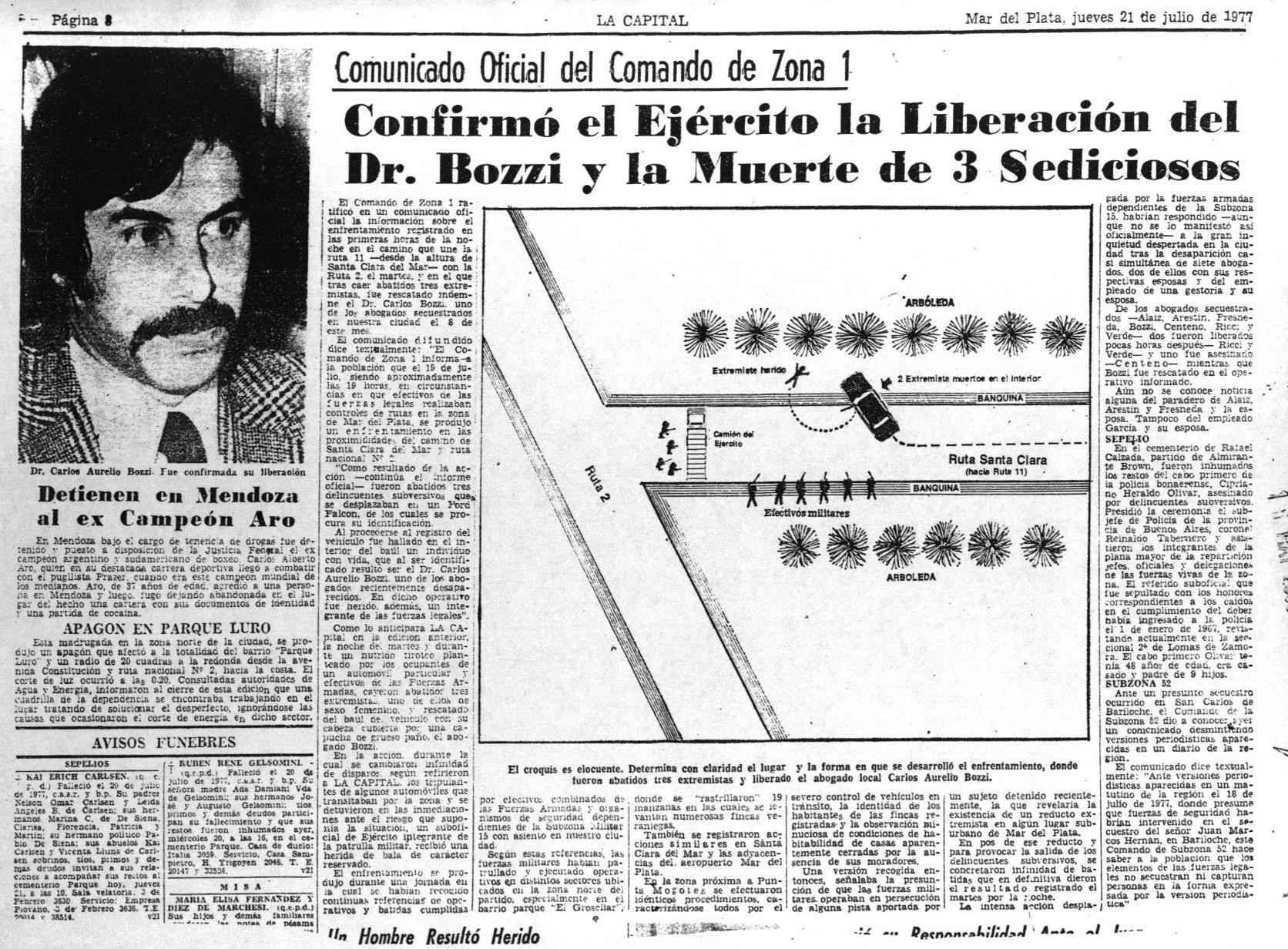 La dictadura filtró a la prensa que los secuestros eran responsabilidad de Montoneros y que las liberaciones se producían en medio de