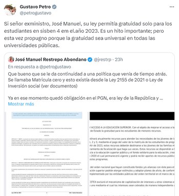 El presidente Gustavo Petro señaló