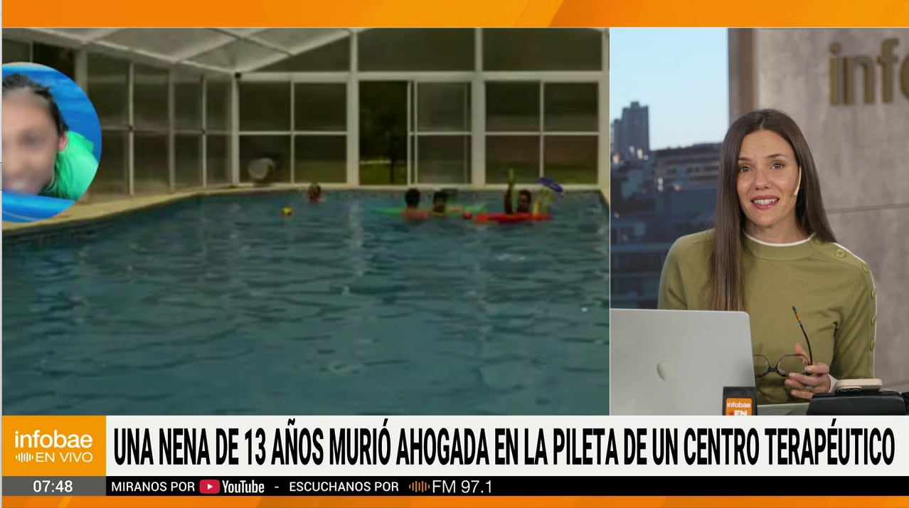 Renata, una adolescente con discapacidad, murió ahogada tras permanecer más de 30 minutos en una pileta terapéutica sin supervisión (Captura de video)
