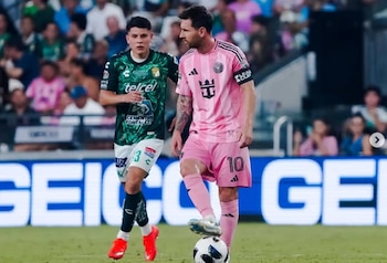 El Club León de México ya jugó contra el Inter Miami de Lionel Messi el miércoles 12 de agosto de 2026 en la fase de grupos de la Leagues Cup 2026 - crédito @danielarcila.10/Instagram