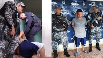 La Policía Nacional Civil de El Salvador detuvo a William Joaquín Valenzuela García, alias “Crazy”, palabrero y extorsionista de la MS-13, durante un operativo en Sonsonate Norte. (Cortesía: gustavo Villatoro)