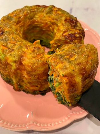 Budín de zanahorias y espinacas