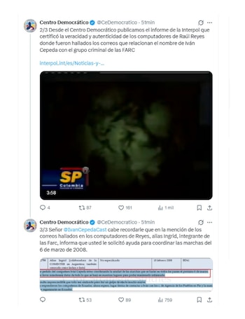 En estas dos publicaciones en