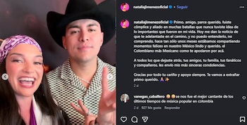 Natalia Jiménez envió sus condolencias