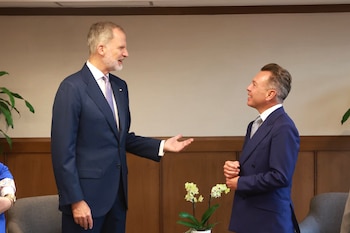 Pablo Lemus se reúne con el rey de España Felipe VI p
