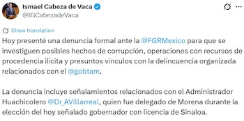 Redes Sociales de Ismael Cabeza de Vaca.