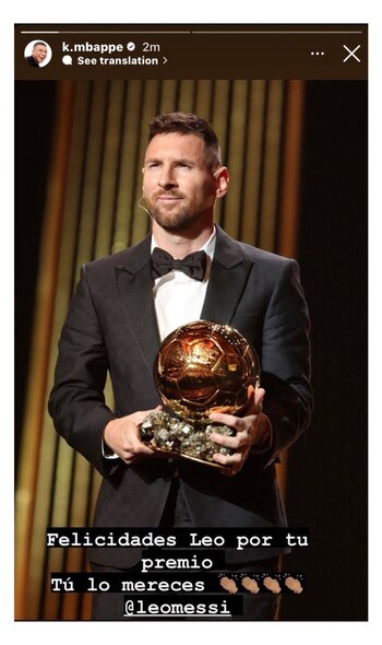 El posteo de Mbappé