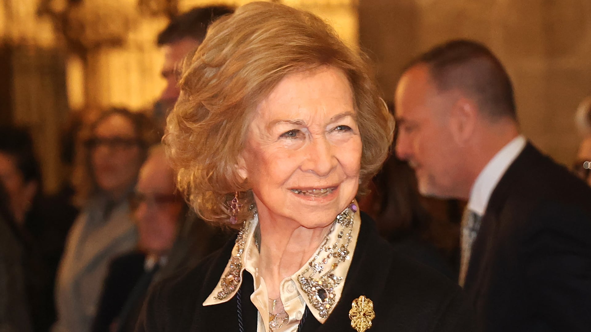 La sonrisa de la reina Sofía (Europa Press)