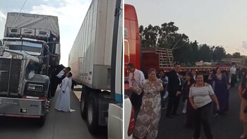 La pareja aprovechó la suspensión de la circulación para festejar con sus seres queridos. (Instagram/@jahazielmphoto)