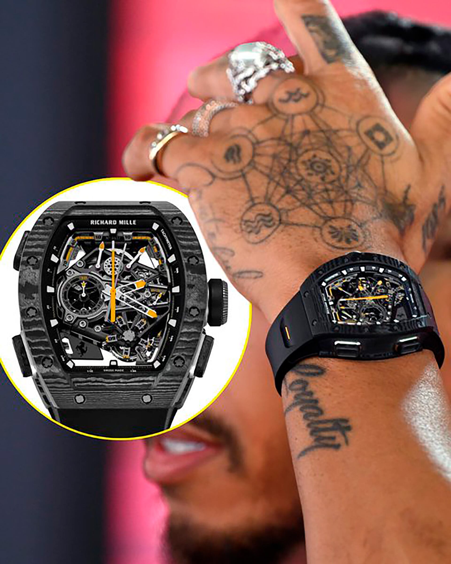 El lujoso reloj de Lewis Hamilton (Motorsport)