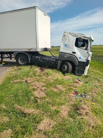 El chofer se quedó dormido.