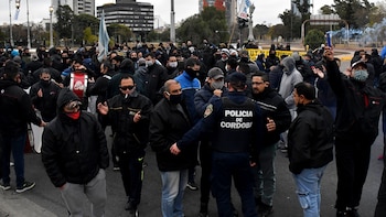 Los choferes marcharon este lunes