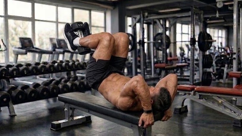 El Dragon Flag con peso es la variante más exigente, donde fuerza y técnica son fundamentales para dominar el ejercicio en su máxima dificultad (Imagen Ilustrativa Infobae)