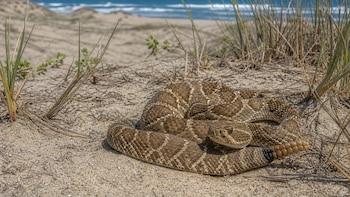 Estas playas de EEUU albergan algunas de las serpientes más venenosas