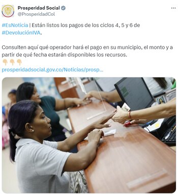 Notificación de Prosperidad Social sobre