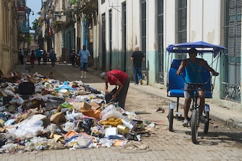 Acumulación de basura en Cuba