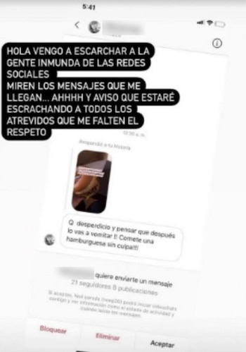 La cantante escracha a quienes