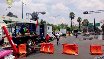 Cierre vial fuga de agua Fray Servando Teresa de Mier CDMX