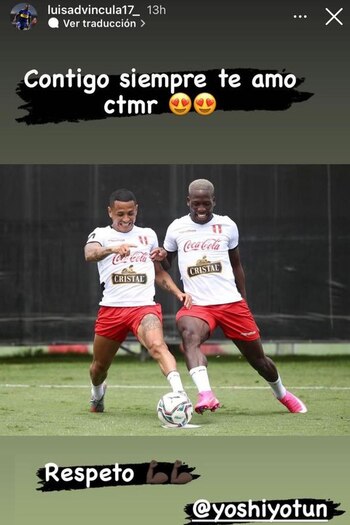 Mensaje de Luis Advíncula hacia