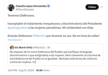 La exalcaldesa de Bogotá Claudia