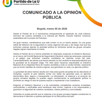 Este fue el comunicado del