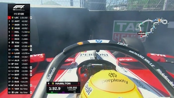Así fue el accidente de Lewis Hamilton que obligó a detener el reloj en la FP3 del Gran Premio de España
