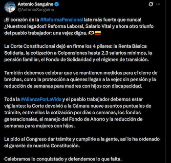 Antonio Sanguino - crédito @AntonioSanguino/X