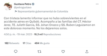 El mandatario confirmó la muerte