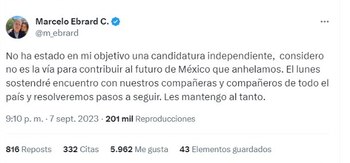 (Foto: X @ m_ebrard)