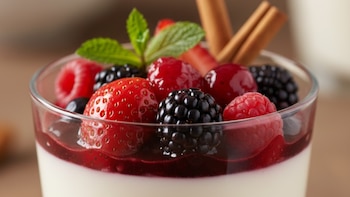 Panna cotta de horchata y