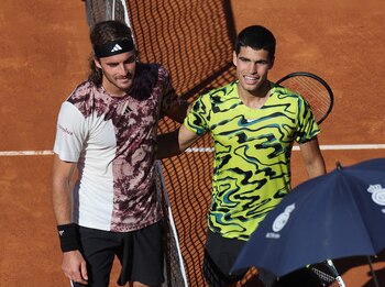 Tsitsipas y Alcaraz en su