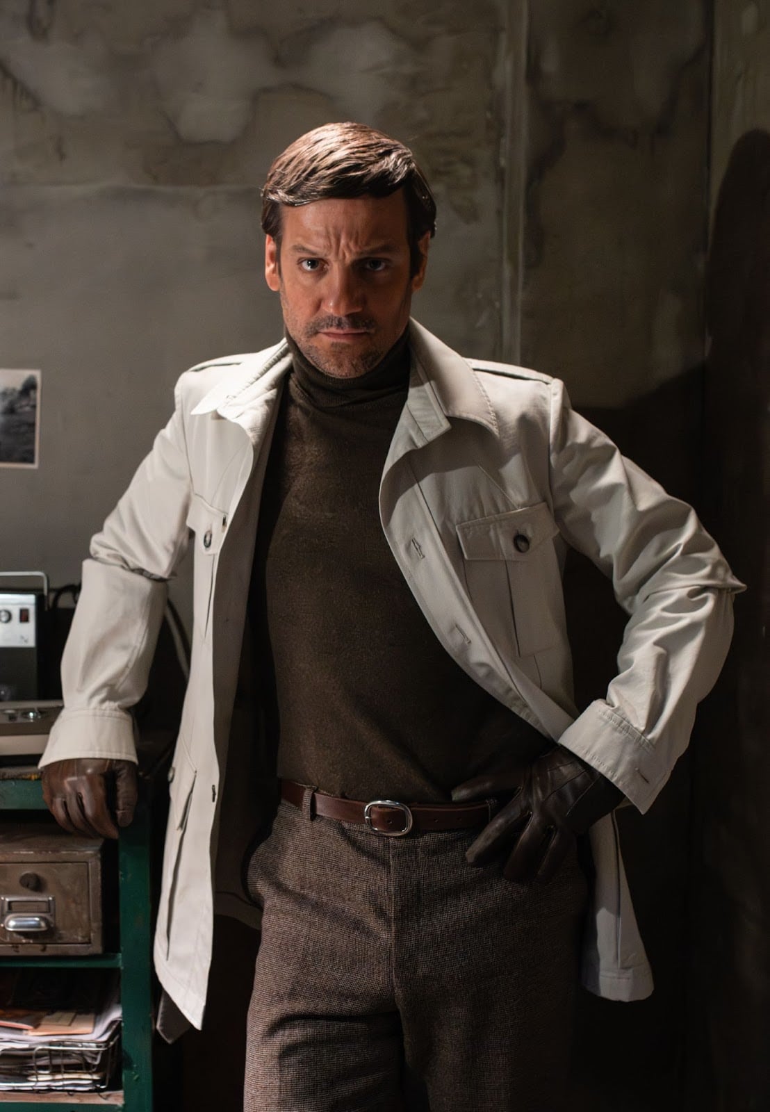 El thriller de época 'Gordon' recrea la década del 70 en Argentina, mostrando la transición de Aníbal Gordon en la SIDE y la Triple A. (Lucía de Armas/Netflix.)