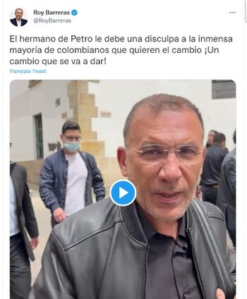 De esta manera Roy Barreras