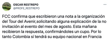 Periodista Óscar Restrepo confirma que