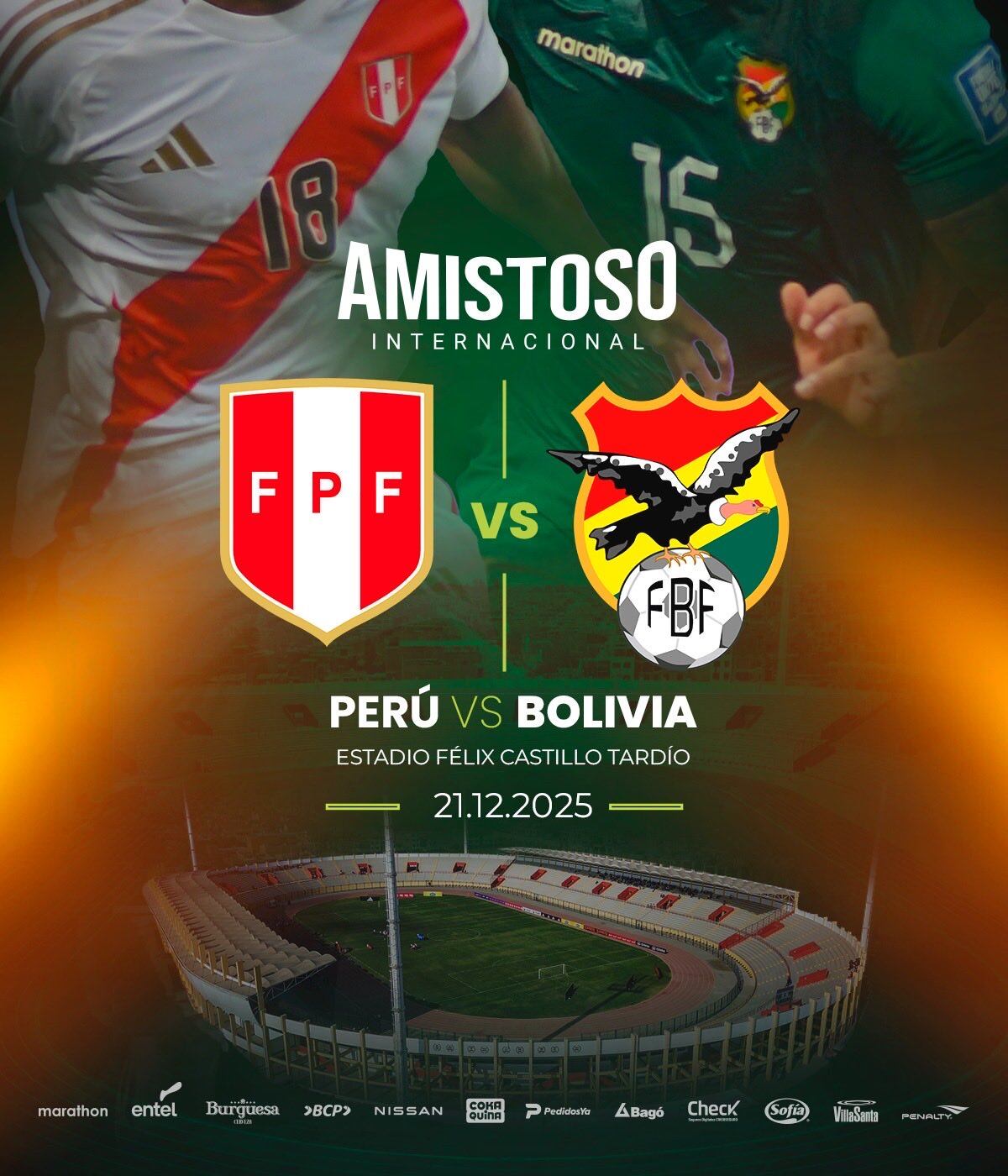 Perú jugará amistoso con Bolivia en Chincha.