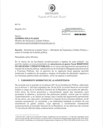 Contraloría - crédito suministrada