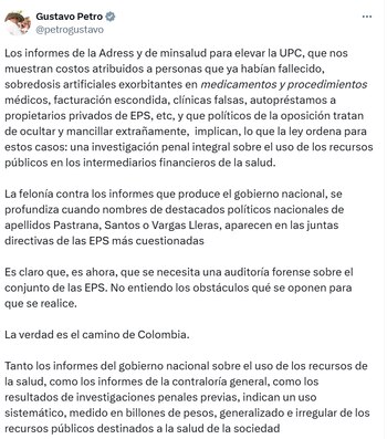 Según el presidente, el sistema