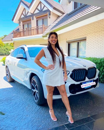 Romina Camejo y su expareja,