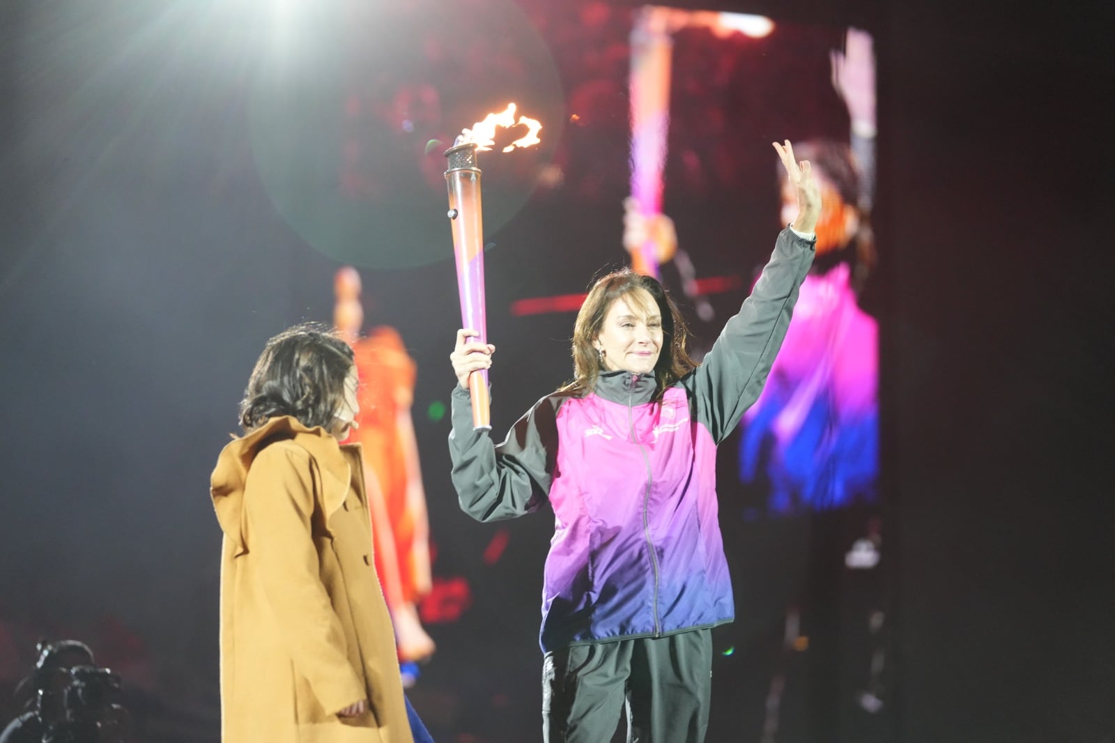 Luciana Aymar, el ícono del hockey argentino, con la antorcha en la inauguración de los Juegos Suramericanos Santa Fe 2026