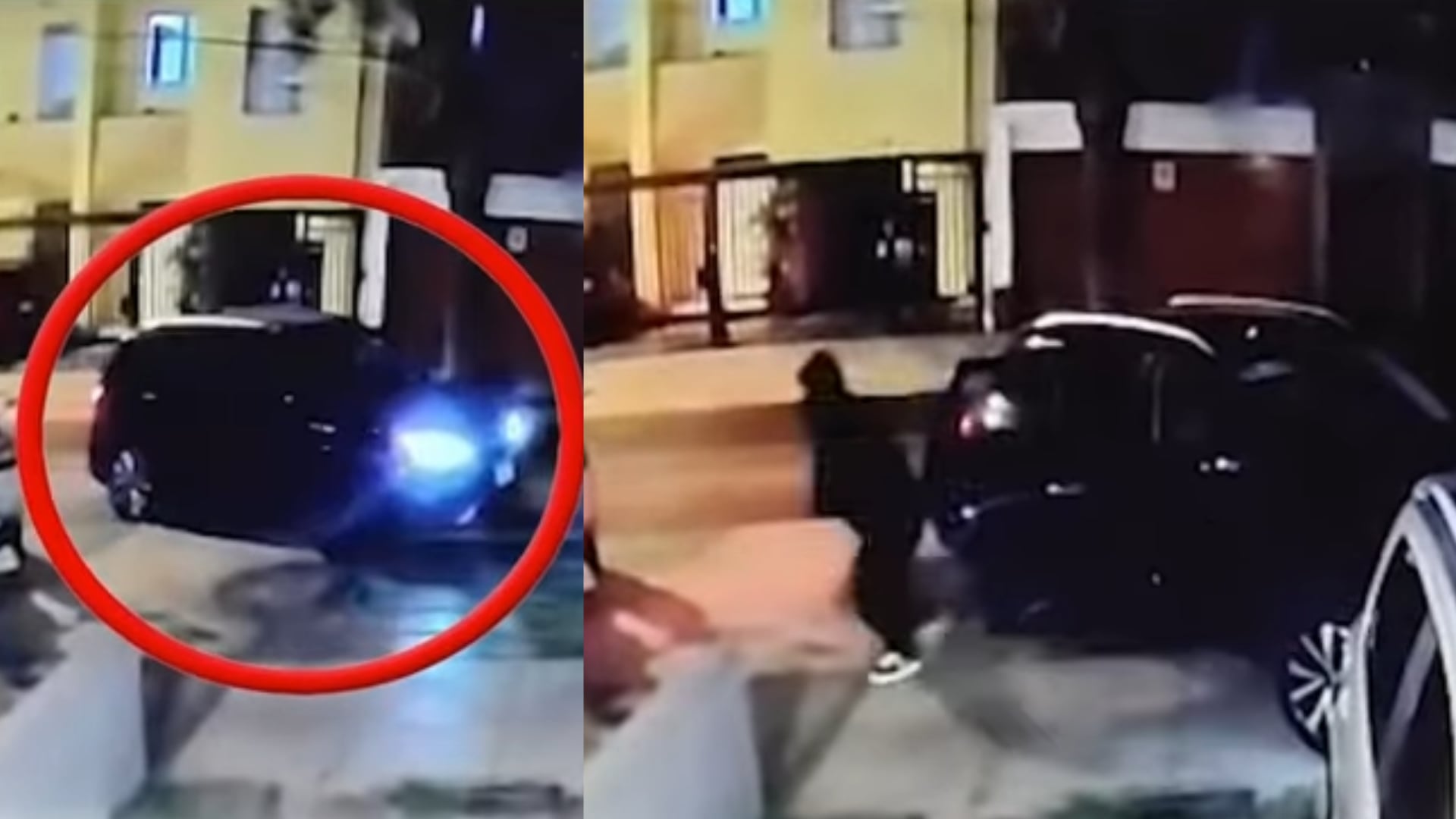Pareja fue interceptada por delincuentes armados que descendieron de una camioneta de alta gama en la puerta de su edificio. Foto: Composición Infobae Perú