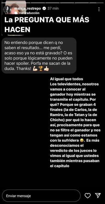 Maleja Restrepo habla de la