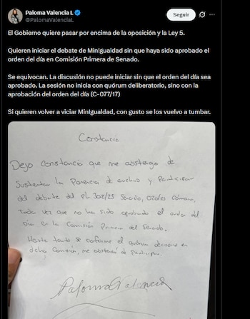 Paloma Valencia aseguró que la