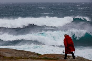 Turistas este miércoles, en la