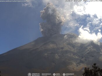 El volcán ha registrado exhalaciones