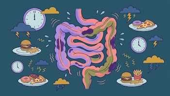 La salud intestinal en la mira: cómo repercute comer por estrés a altas horas de la noche