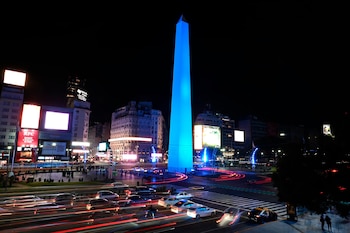 El Obelisco se iluminó de
