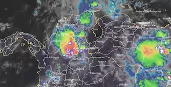 Las intensas lluvias y tormentas eléctricas provocaron emergencias en varias comunas de Cúcuta - crédito @IDEAMColombia/X